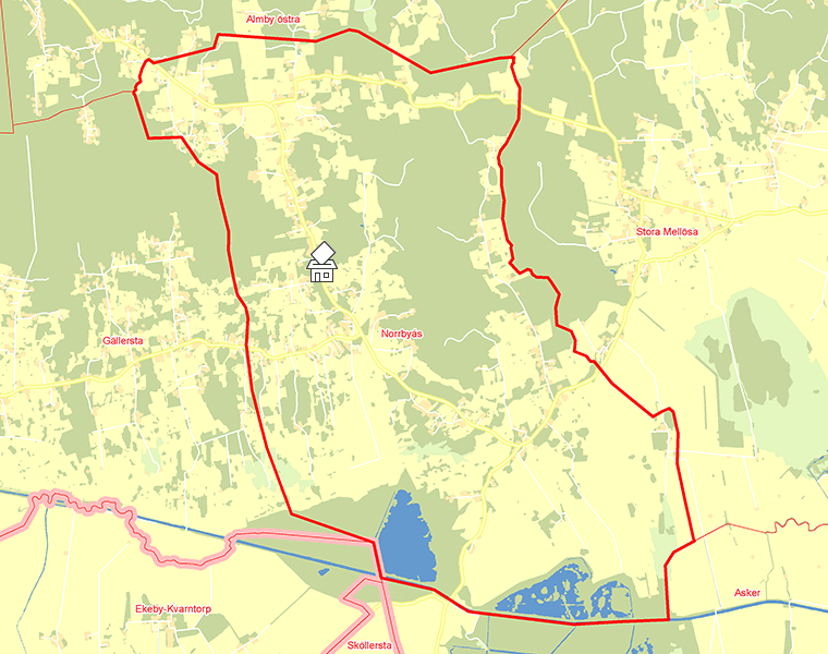 Karta över Norrbyås
