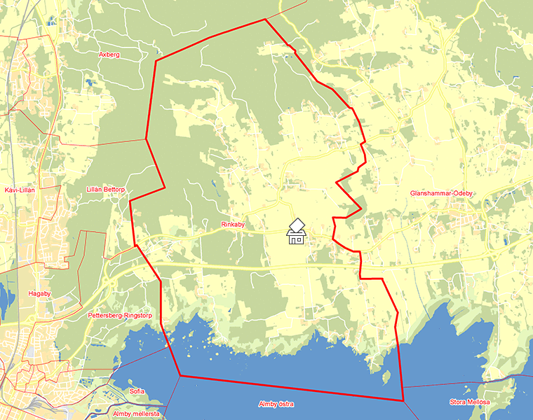 Karta över Rinkaby