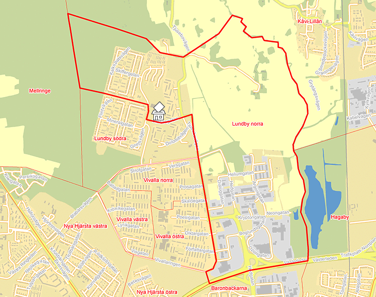 Karta över Lundby norra