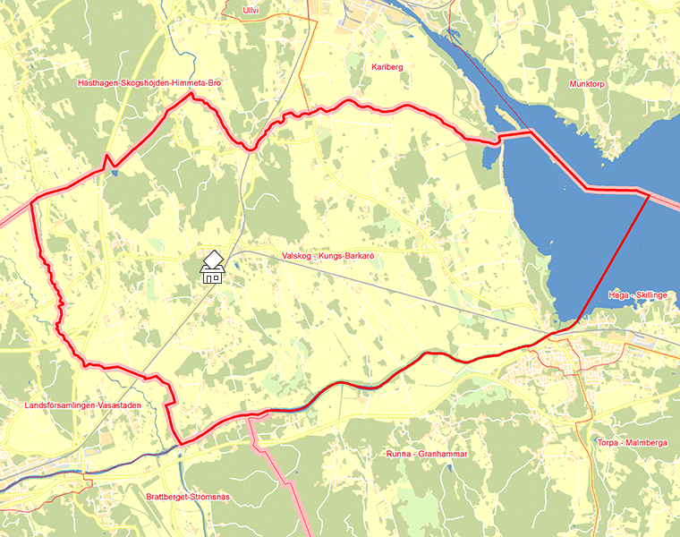 Karta över Valskog - Kungs-Barkarö