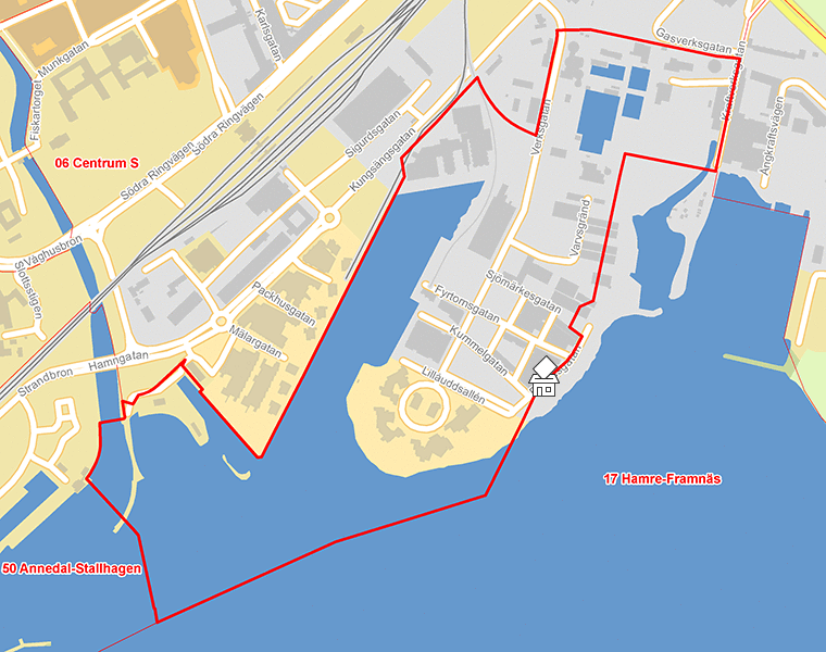 Karta över 07 Ö Hamnen-Lillåudden