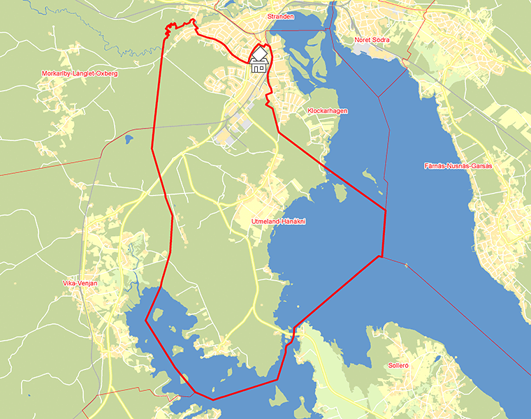 Karta över Utmeland-Hånåkni