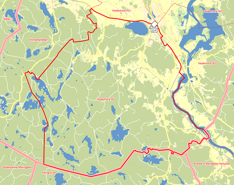 Karta över Hedemora SV