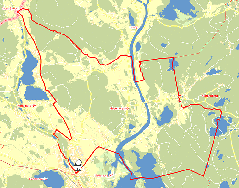 Karta över Hedemora NÖ