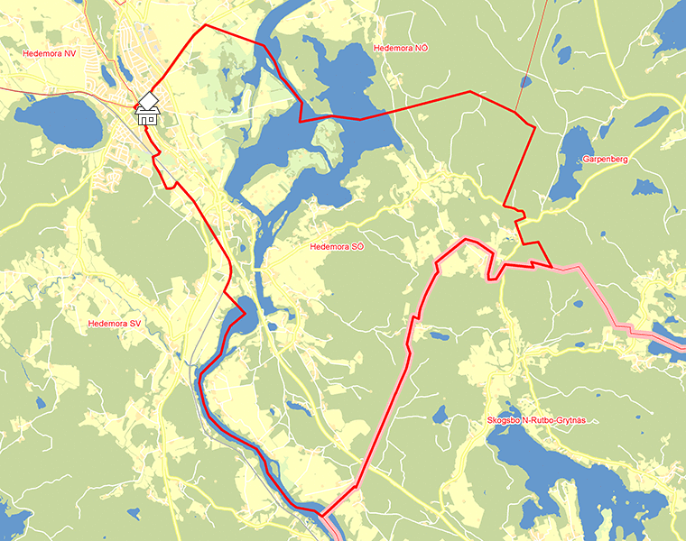 Karta över Hedemora SÖ