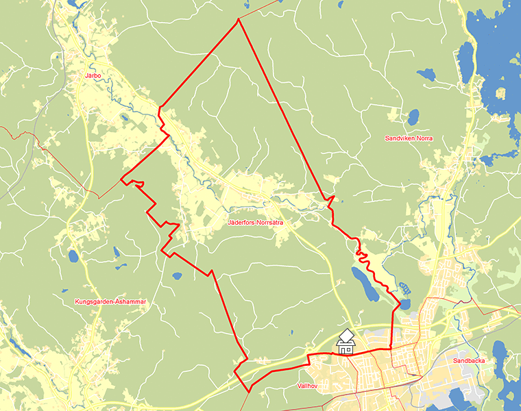 Karta över Jäderfors-Norrsätra
