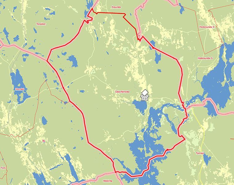 Karta över Österfärnebo