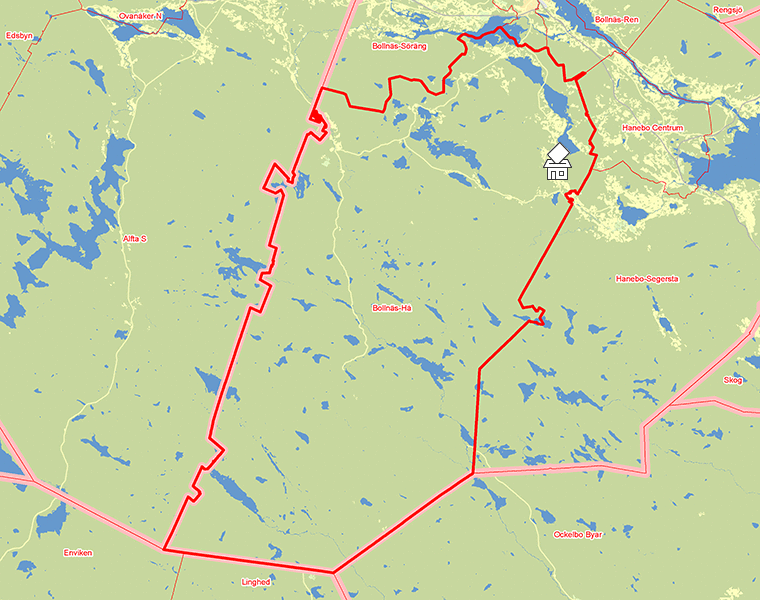 Karta över Bollnäs-Hå