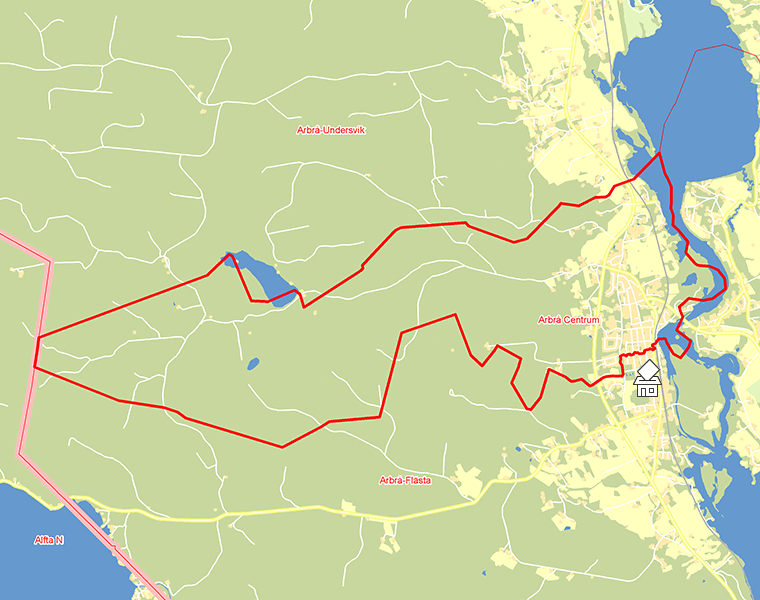 Karta över Arbrå Centrum