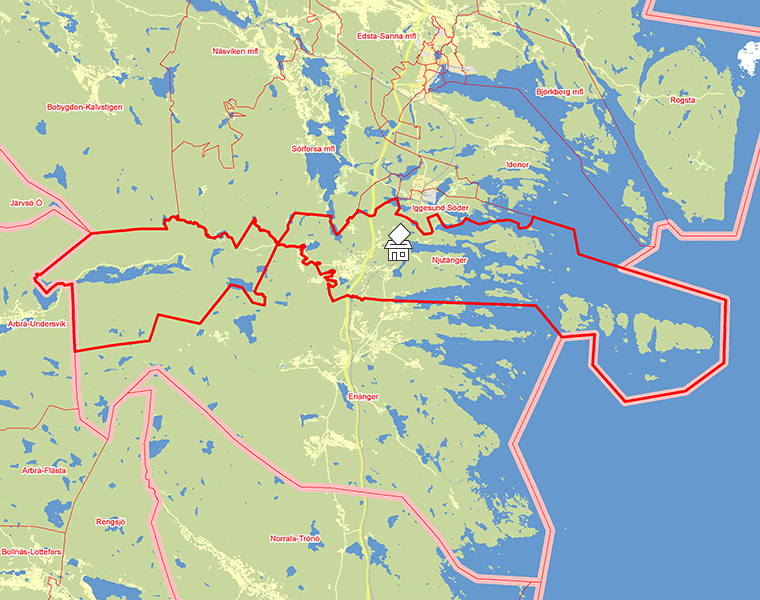 Karta över Njutånger