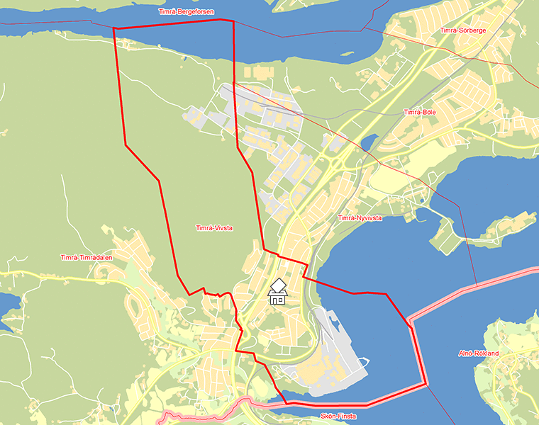 Karta över Timrå-Vivsta
