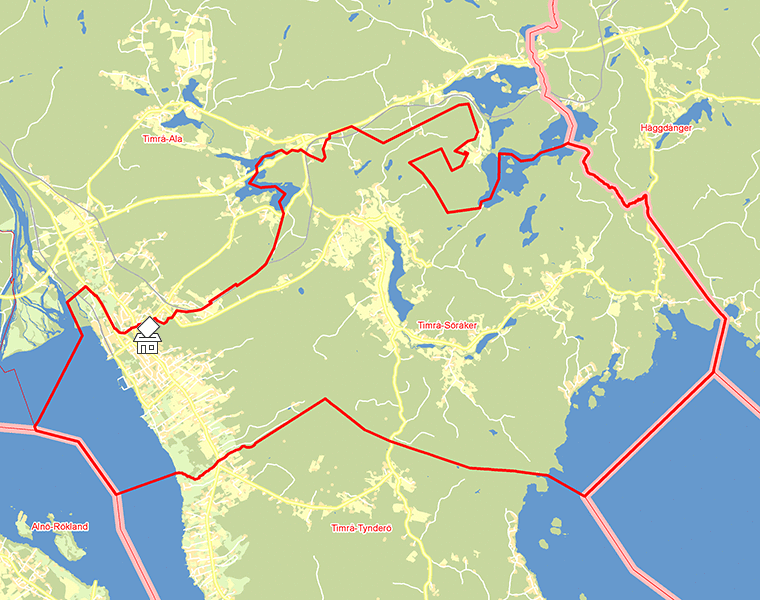 Karta över Timrå-Söråker