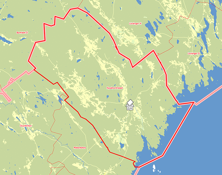Karta över Nysätra-Ånäset