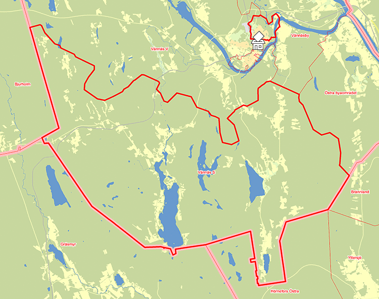 Karta över Vännäs S
