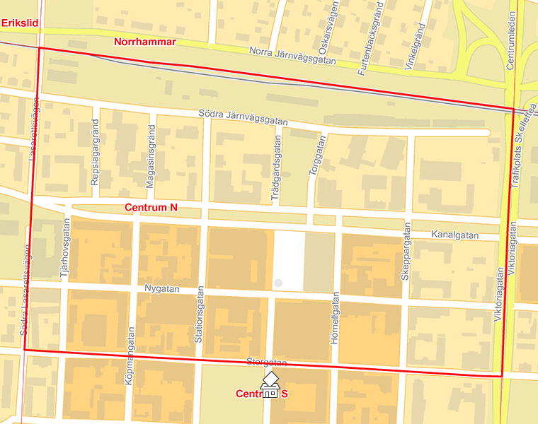 Karta över Centrum N