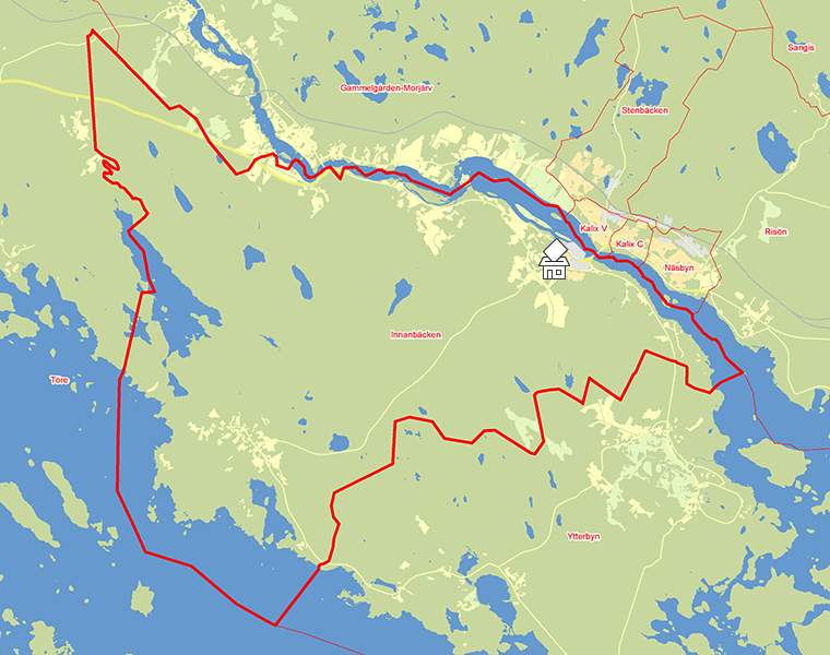 Karta över Innanbäcken