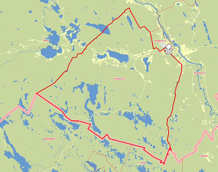 Karta över Älvsbyns V