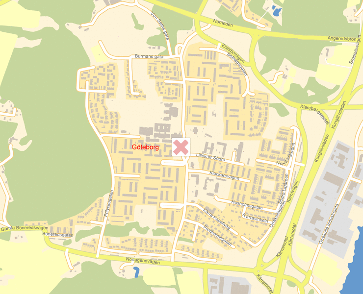 Karta över Göteborg