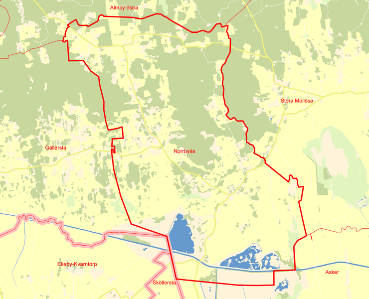 Karta över Norrbyås