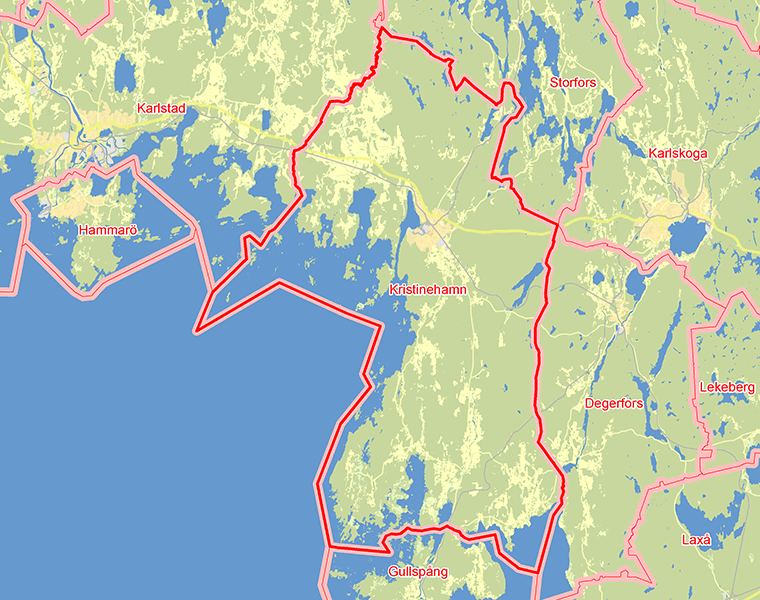 Karta över Kristinehamn