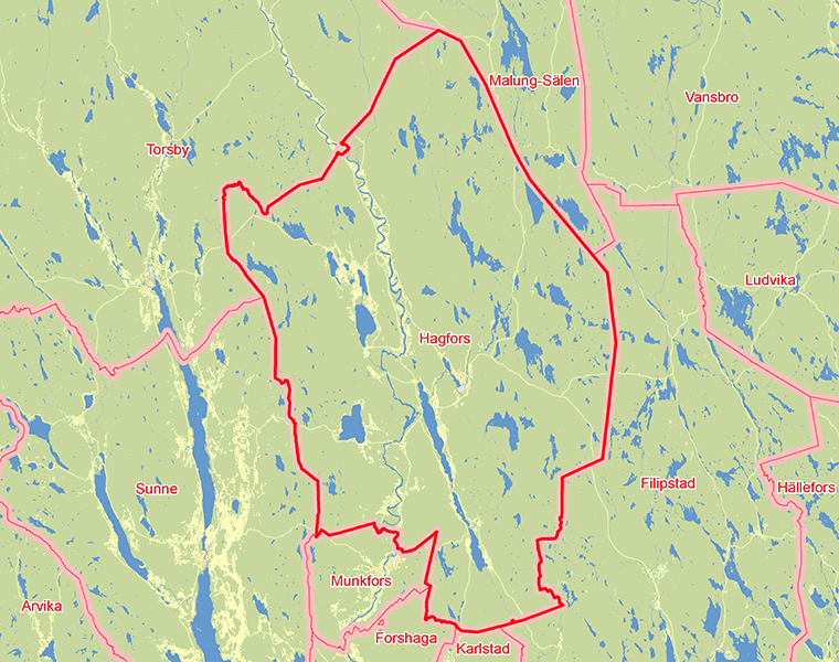 Karta över Hagfors