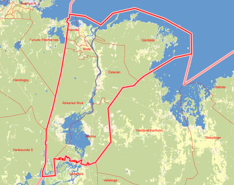 Karta över Älvkarleby