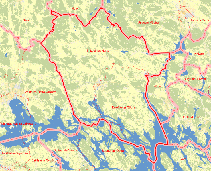 Karta över Enköping