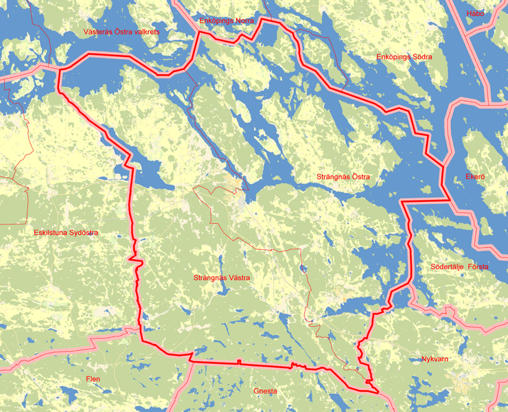 Karta över Strängnäs