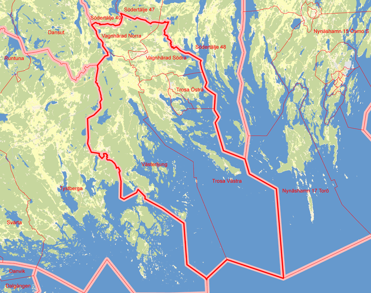 Karta över Trosa