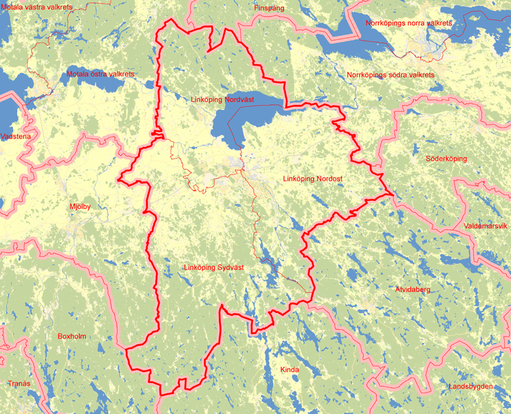 Karta över Linköping