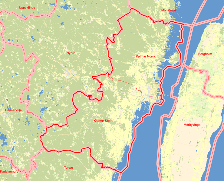 Karta över Kalmar