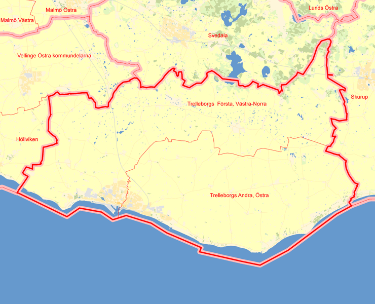 Karta över Trelleborg