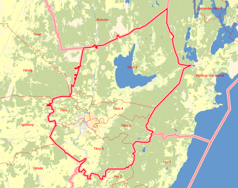 Karta över Tibro