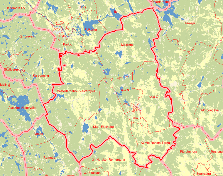 Karta över Sala