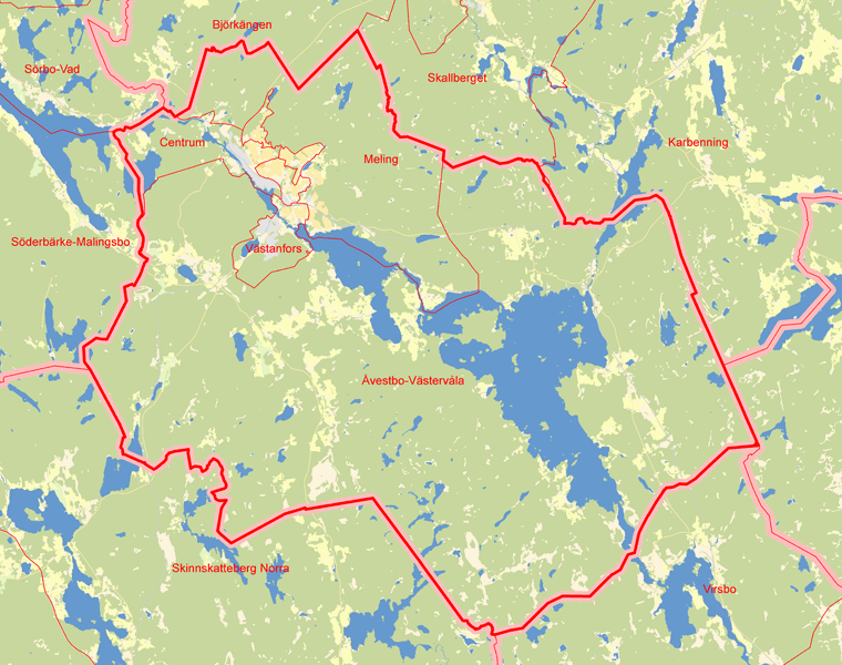 Karta över Fagersta