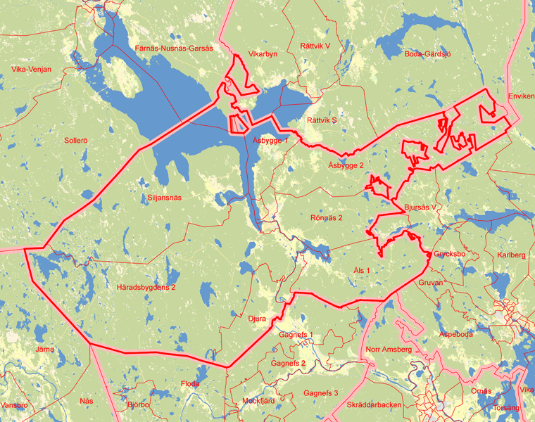 Karta över Leksand