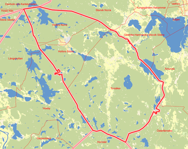 Karta över Hofors