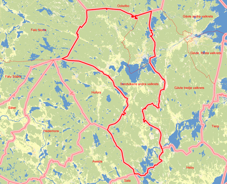 Karta över Sandviken