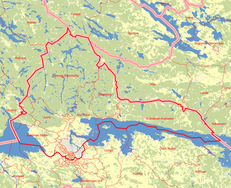 Karta över Norrköpings norra valkrets
