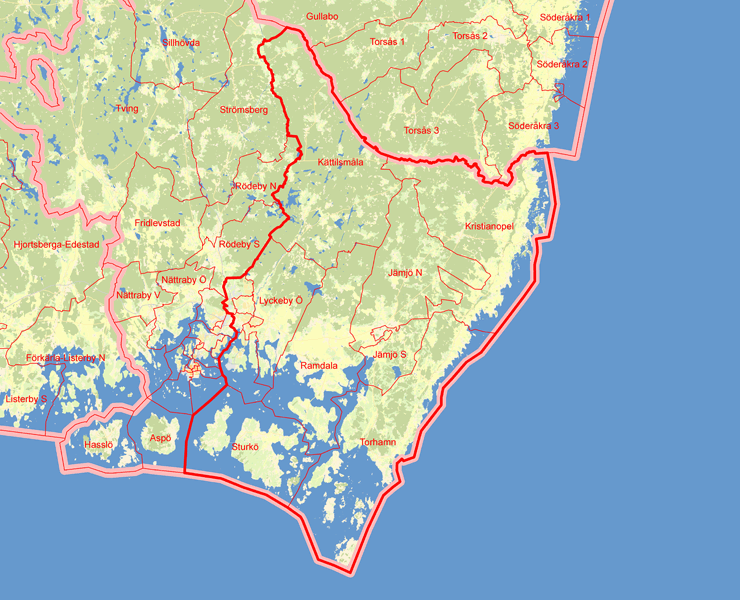 Karta över Karlskrona Ö