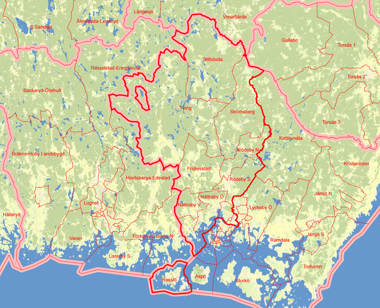 Karta över Karlskrona V