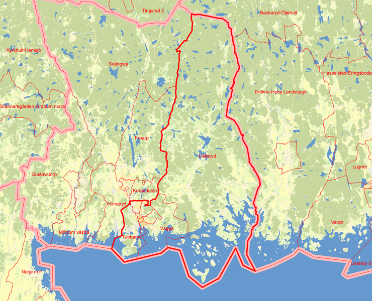 Karta över Karlshamn Ö