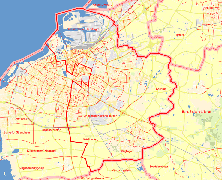 Karta över Malmö Östra