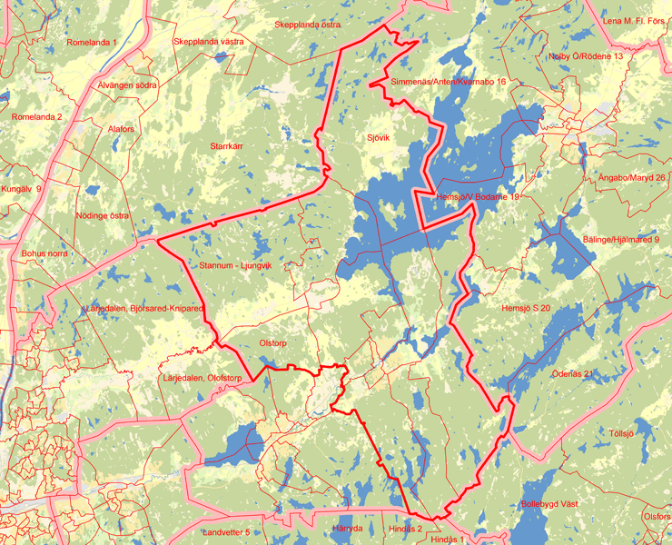 Karta över Lerum 2