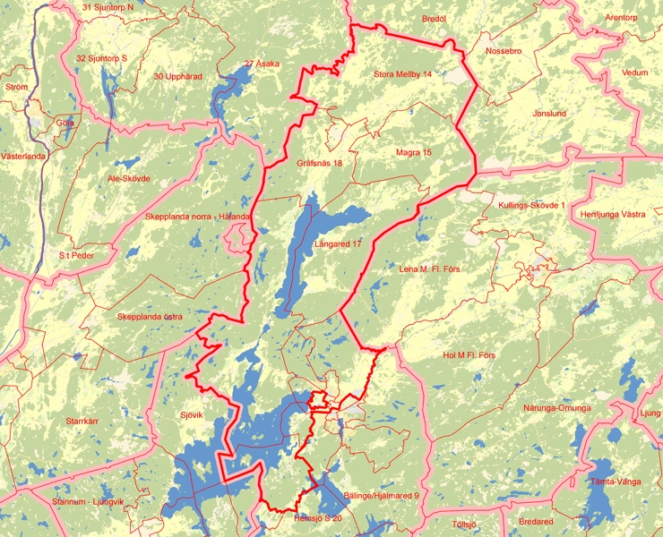 Karta över Alingsås N