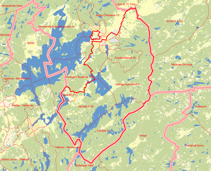 Karta över Alingsås S