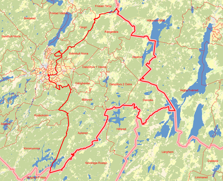 Karta över Borås 1