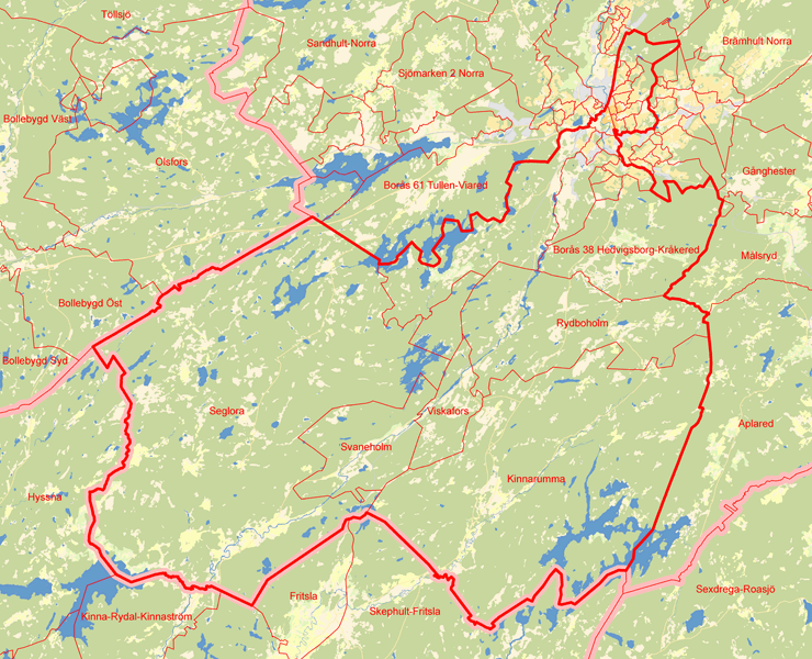Karta över Borås 2