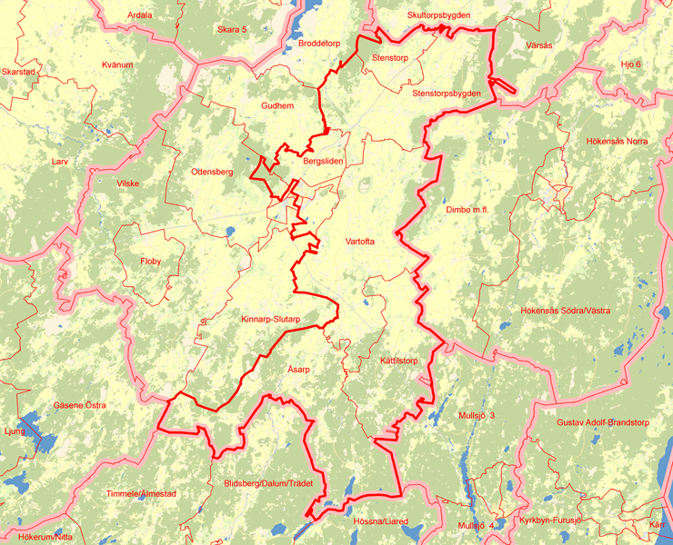 Karta över Falköpings Andra