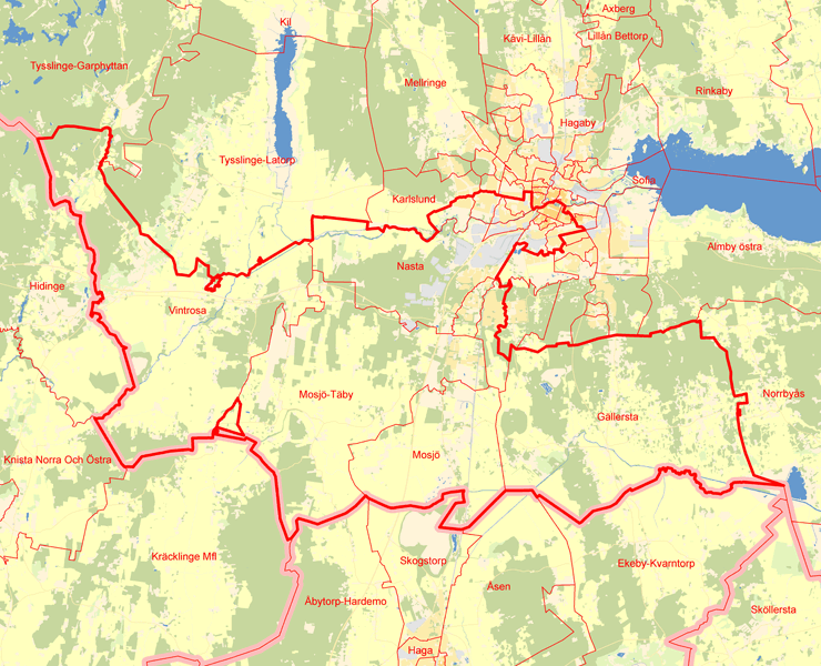 Karta över Örebro Sydvästra
